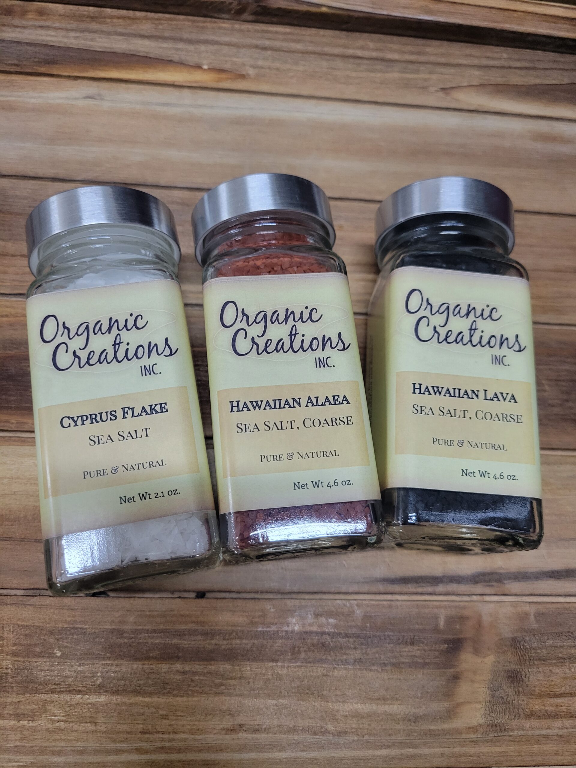 Sea Salt Spice Set Cyprus Flake, Hawaiian Lava, Hawaiian Alaea